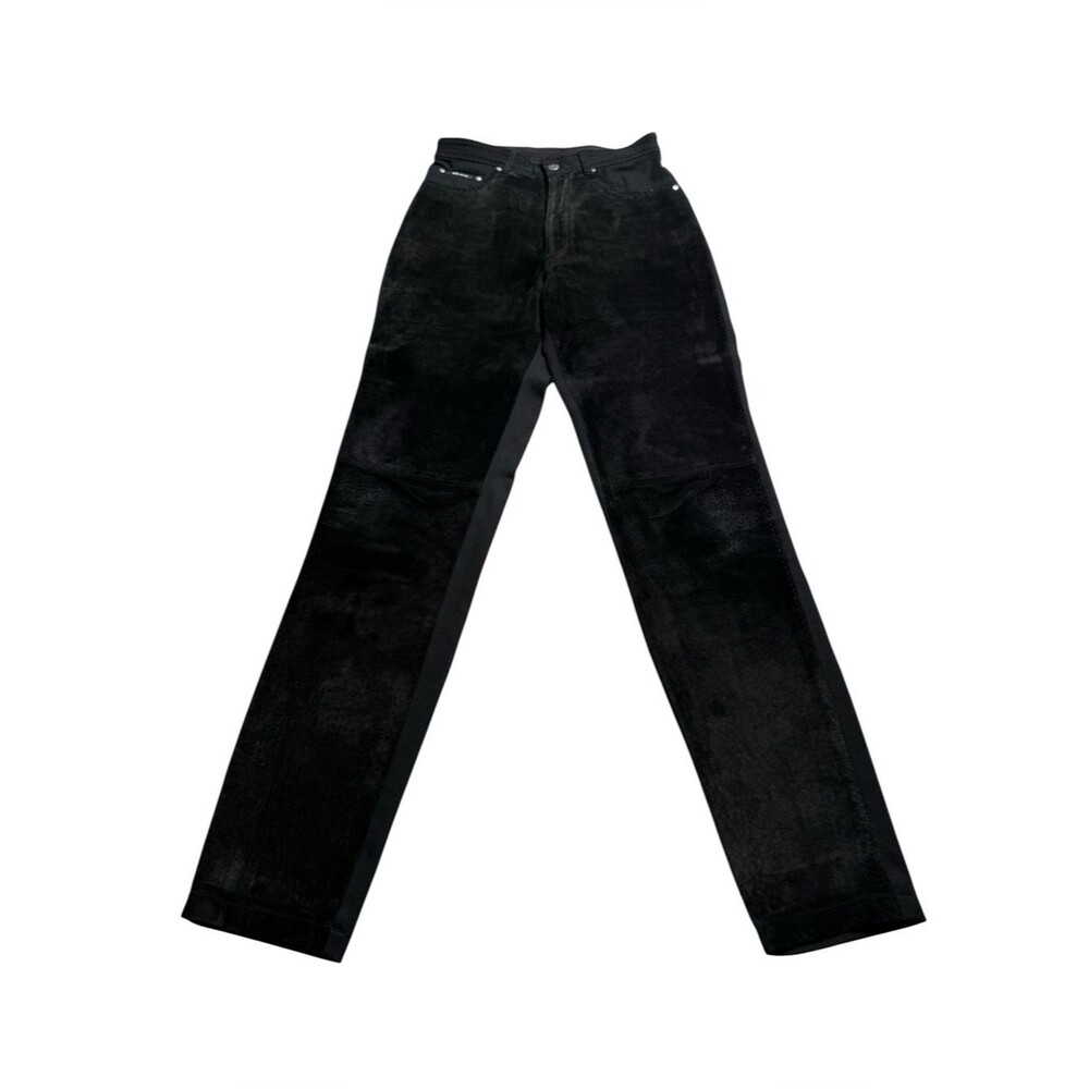 Vintage Votre Nom VT Suede Front Stretch Jeans Black French Sz 38 US Sz 6